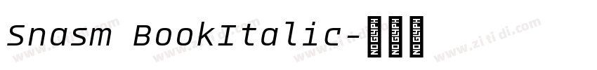 Snasm BookItalic字体转换